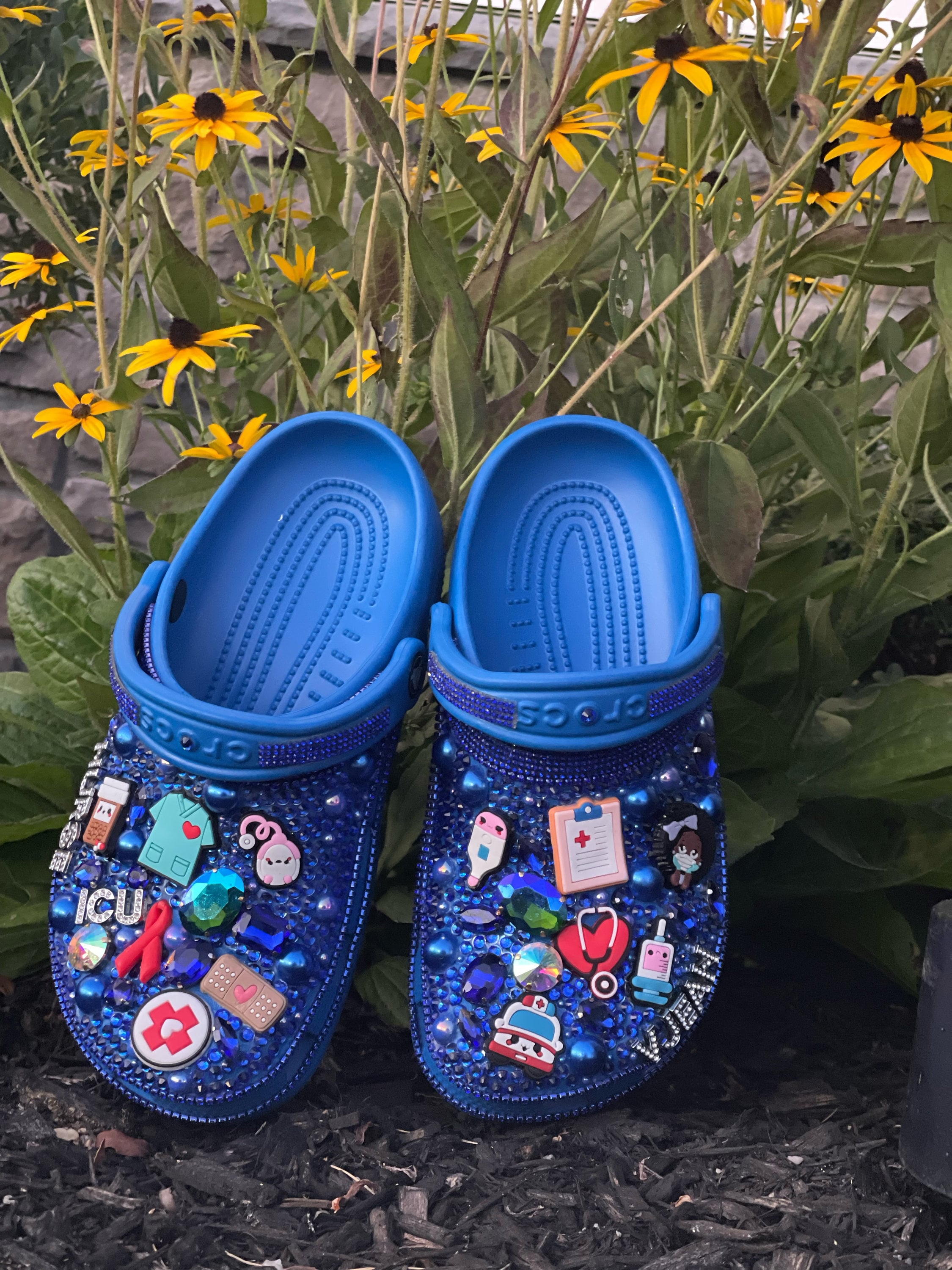 Custom Bling Adult Crocs – Nursing at Your Fingertips