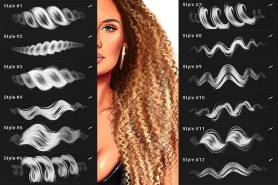12 Procreate Curly Hair Brushes for Easy and Fast Drawing - Etsy 12 Procreate Curly Hair Brushes for Easy and Fast Drawing - Etsy