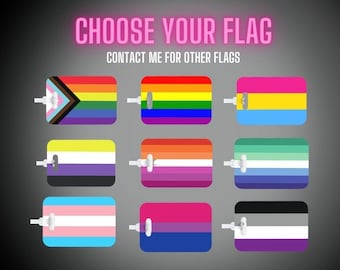 LGBTQ Pride Flag Luggage Tag | Gay Lesbian Bisexual Trans IDs | Rainbow Travel Tag | Custom Personalized Tags |Stocking Stuffer