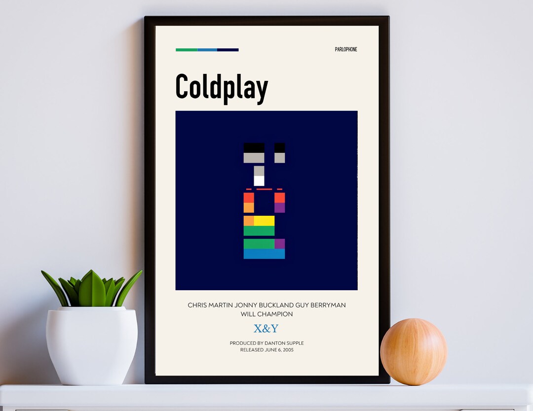 Coldplay Poster X&Y Coldplay Poster Coldplay X and Y Etsy