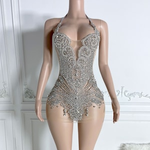 Rhinestone Dress - Etsy