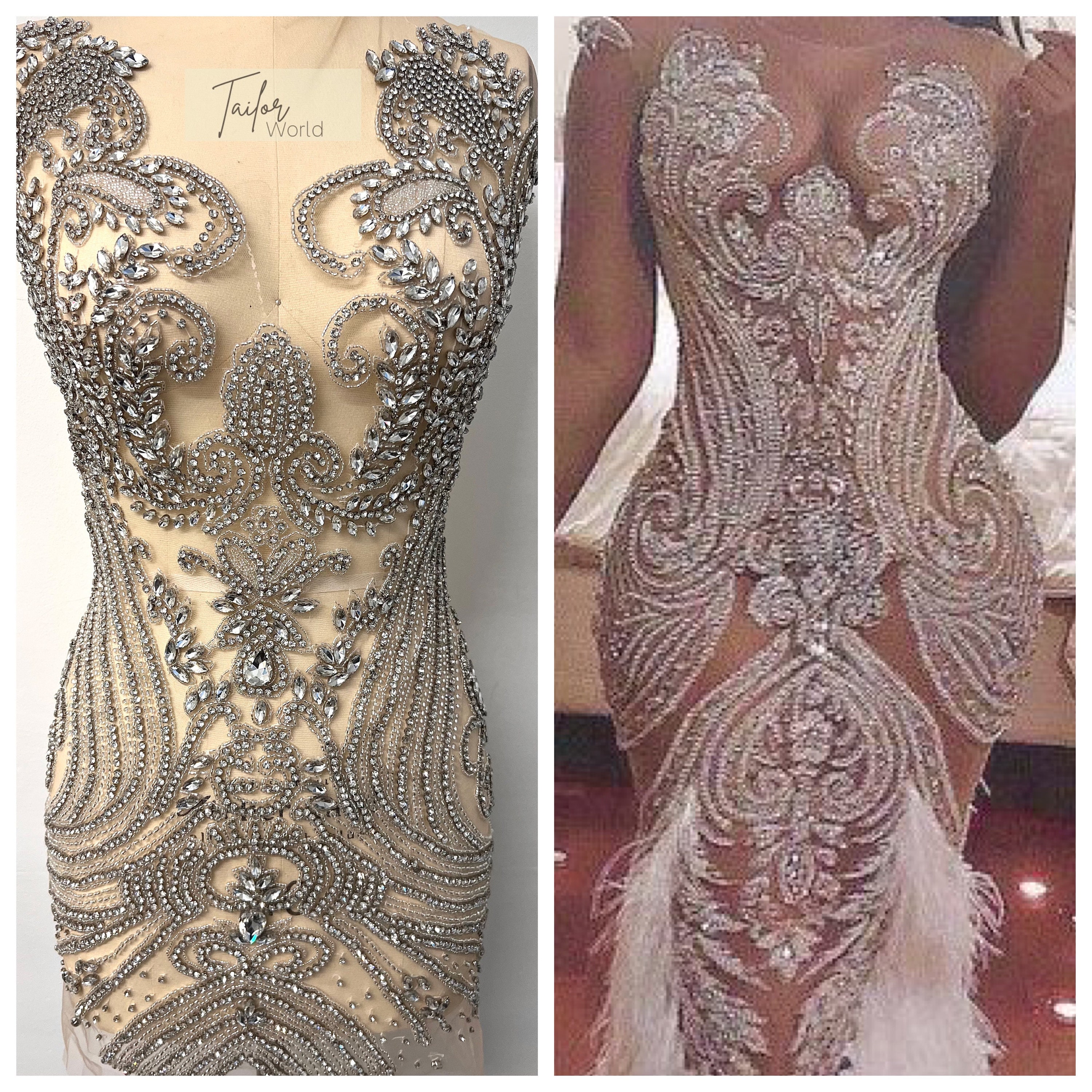 Full rhinestone dress discount