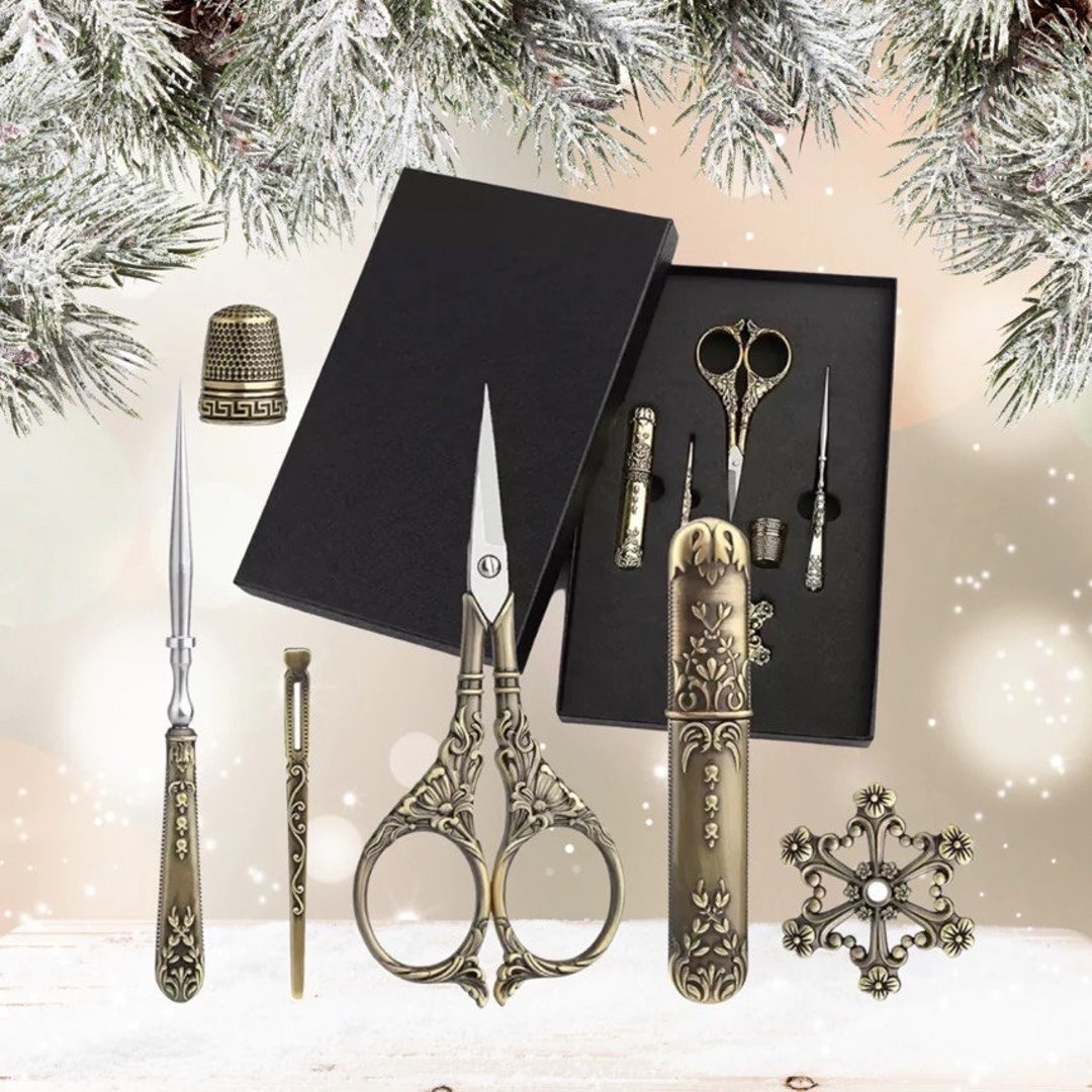 Victorian Needlework Gift Set, Sewing Kit, Antique Style, Vintage Style