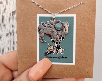 Buffalo pendant necklace