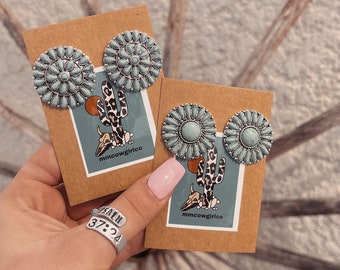 Western Turquoise Stud Earrings