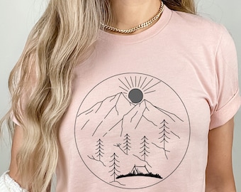 Mountain Camping T-Shirt: Adventure Nature Lover Gift