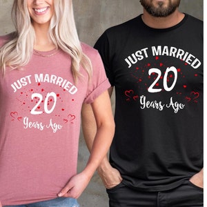 Personalized Just Married T-Shirt: Husband and Wife Matching Wedding Tee