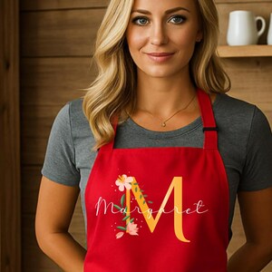 Custom Name Apron: Personalized Cooking, Florist, or Garden Gifts