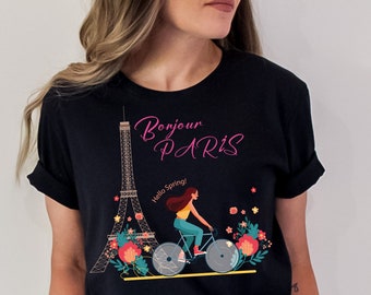 Paris France T-Shirt: Eiffel Tower Souvenir Tee