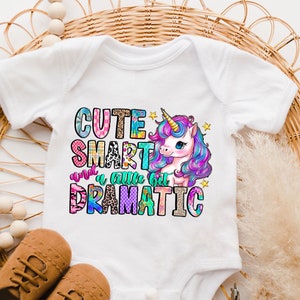 Cute Smart and a little Dramatic Baby Onesies®, Funny Baby Bodysuit, Raglan Kid Shirt, Cute Baby Shower Gift, Toddler, Holiday Gift Ideas