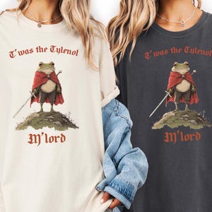 Twas the Tylenol M'lord Frog Meme Shirt, Funny Anti RFK Jr Tee, Comfort Colors