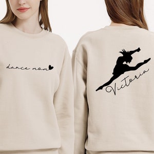 Personalized Dance Mom Sweatshirt: Custom Kid Name Crewneck