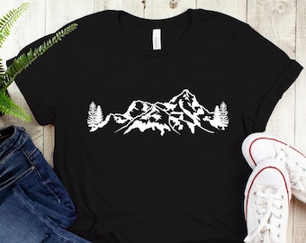 Mountains Graphic T-Shirt: Hiking, Camping, Nature Lover Gift