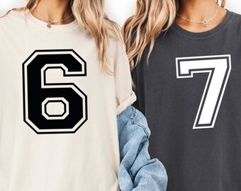 Funny 6 7 Christmas Teacher T-Shirt, Couples Costume, Comfort Colors