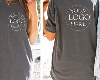 Custom Logo Shirt: Personalized Front & Back Text, Comfort Colors