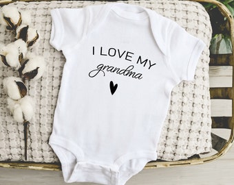 I Love My Grandma Onesie® - Gerber Brand Cotton Bodysuit