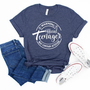 Avertissement Chemise officielle pour adolescents : t-shirt 13e anniversaire image 3