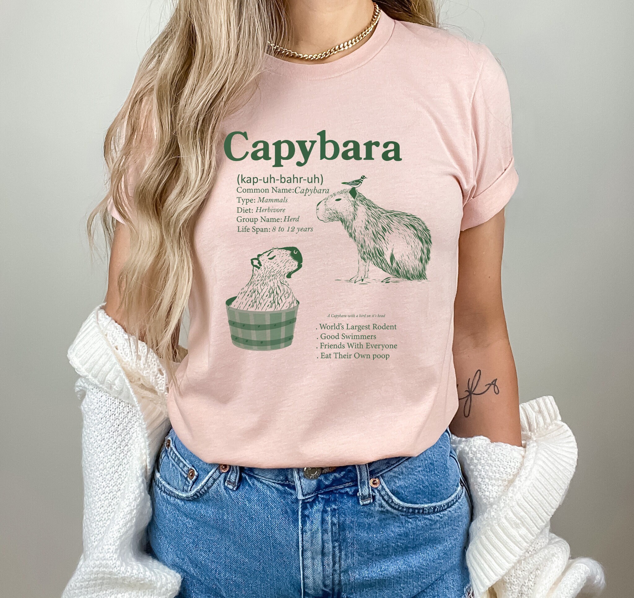 Discover Capybara Unisex T-shirt, Vintage Inspired Capybara Shirt