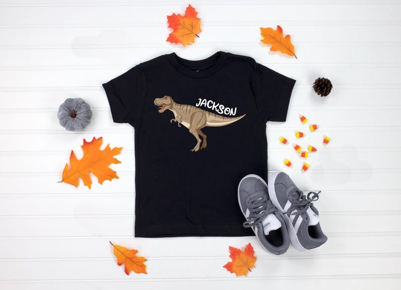 Custom Boy Shirtdinosaur Toddler Shirt, Personalized Name Infant