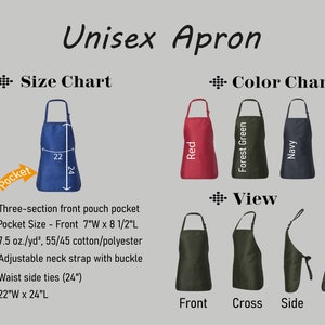 a variety of aprons with different colors