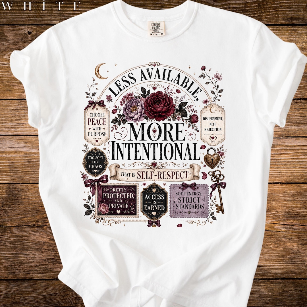 More Available Less Available More Intentional Shirt, Comfort Colors® Floral Vintage T ...