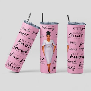 Christian Women&#39;s 20oz Skinny Tumbler, Pastor Appreciation Gift, Christian Women Groups Gifts, Personalized Gifts for Her, Gift for Friend