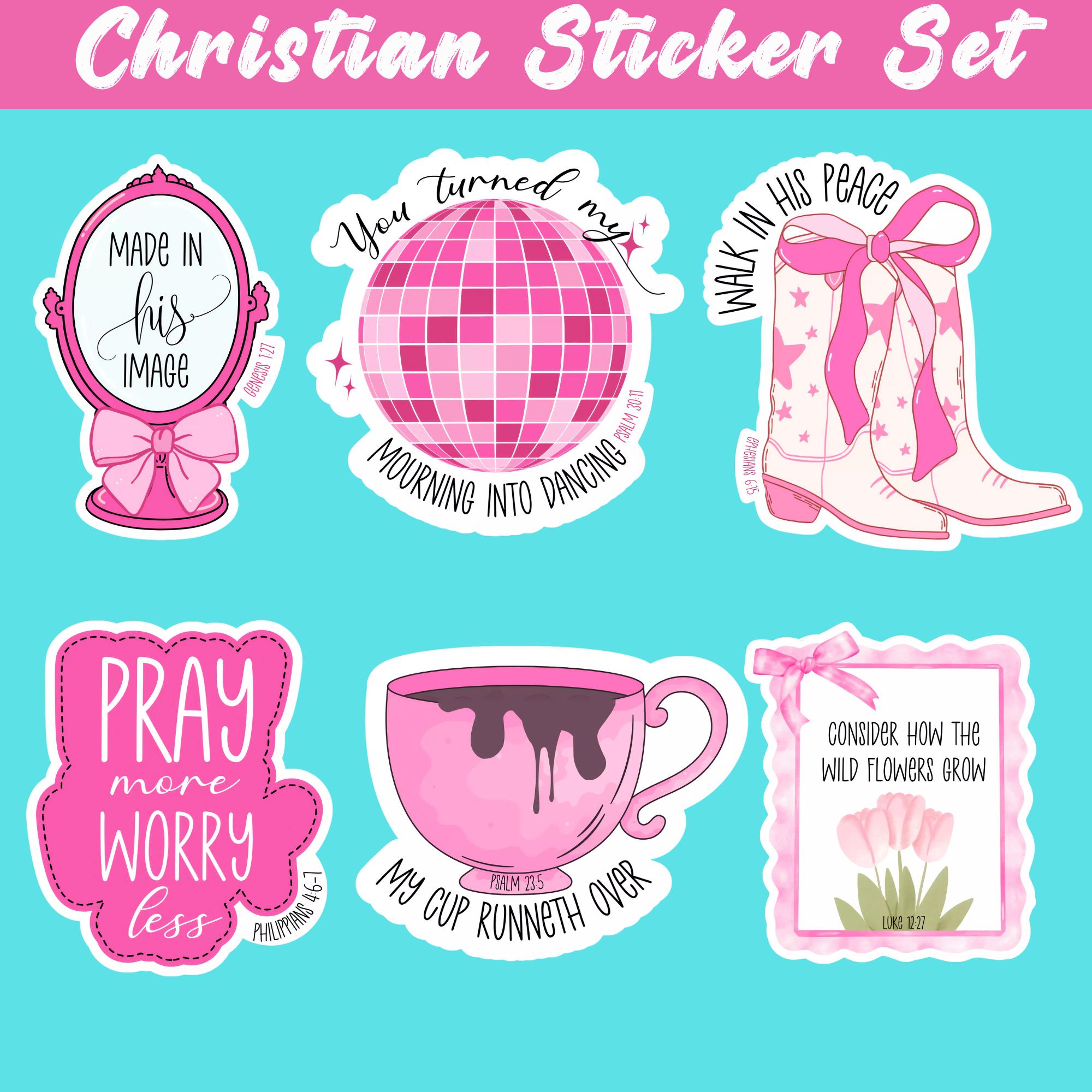 Christian Sticker Set | Faith-based Vinyl Sticker | Bookish Gift ...