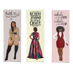 Bookmark Set for Readers, Gift for a Black Woman, Self-Love Gifts for Her, Daily Self Care Affirmations, New Business Gift, Gift for Readers