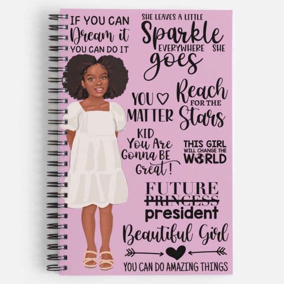 Positivity Notebook african American Gifts Gifts for Kids Bookish Black Girls  Gifts Well Read Black Girl Black Owned Bookmark Set 