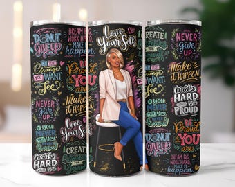 Motivational Tumbler for Women, Inspirational Gift for Her, Boss Lady Tumbler, Positive Affirmation Cup, Encouragement Gift, Fun Drinkware