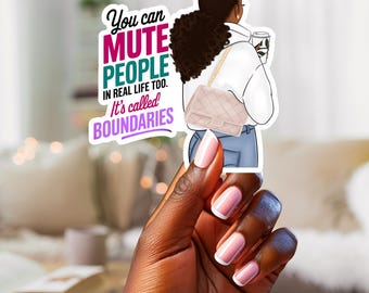 Motivational Sticker for Women, Die Cut Sticker, Gift for a Black Woman, Kindle Decal, Black Art, Planner Stickers, Sticker Sets, Washi Tape