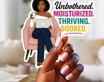 Motivational Sticker for Women, Die Cut Sticker, Gift for a Black Woman, Kindle Decal, Black Art, Planner Stickers, Sticker Sets, Washi Tape