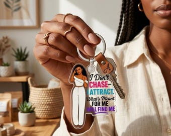 Black Girl Motivational Acrylic Keychain, Bag Charm, Affirmation Gift for Women, Purse Charm, Gift for a Black Woman, Perfect Gifts for Her