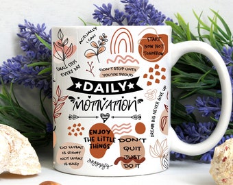Tasse à café de motivation quotidienne, cadeaux afro-américains, tasse en céramique, idées cadeaux d'anniversaire, cadeaux pour elle, café et thé, cadeau de fête des mères