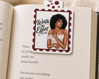 Magnetic Bookmarks for Black Women, Black Women Gifts, Self-Love Gifts for Her, Cute Page Marker, Reader Gift, New Business Reader Gift