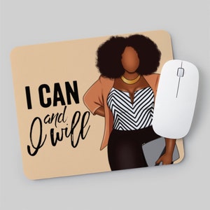 New Office Gift, Mouse Pads for Black Women, Black Women Gifts, Self-Love Gifts for Her, Daily Self Care Affirmations, New Business Gift