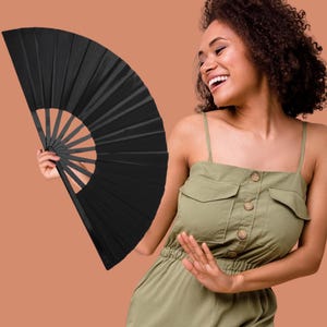 Western Cowgirl Clack Fan - 26" Large Folding Hand Fan For Line Dancing, Festivals, Boots On The Ground
