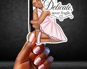 Motivational Sticker for Women, Die Cut Sticker, Gift for a Black Woman, Kindle Decal, Black Art, Planner Stickers, Sticker Sets, Washi Tape