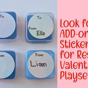 Resin Valentine Playsets, Resin Duck Valentines, class valentines, valentine party favor, classroom valentines, kids valentines, image 12