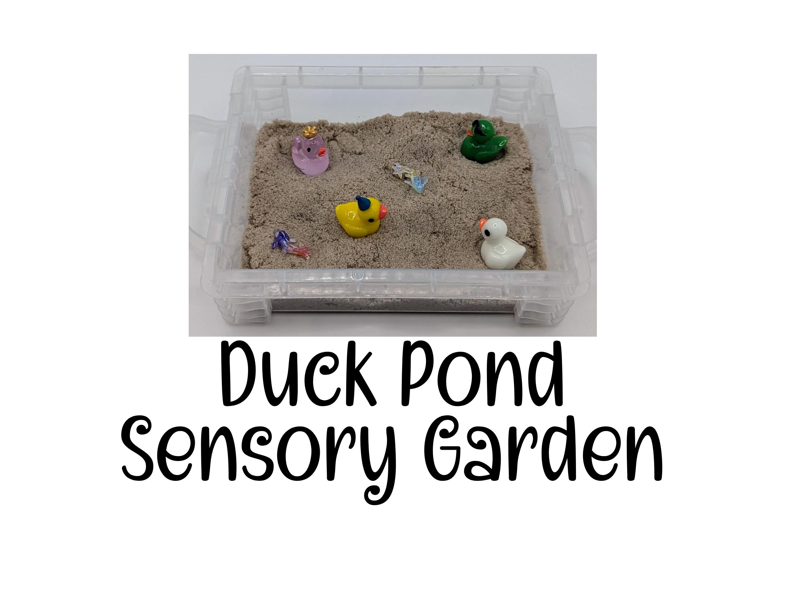 Duck Pond Sensory Garden, Sensory Bin Set, Mini Resin Worlds, Sensory ...
