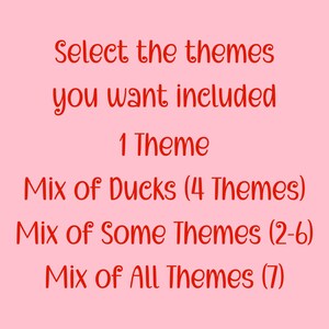 Resin Valentine Playsets, Resin Duck Valentines, class valentines, valentine party favor, classroom valentines, kids valentines, image 3