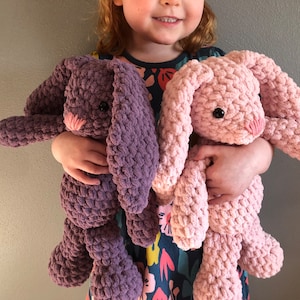 Crochet Bunny/stuffed animal/gift/Easter bunny/blanket yarn