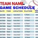 Fill and Print Baseball Softball Little League Schedule/digital Download/ /fillable Pdf/print ...