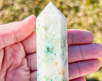 Chrysocolla in Quartz Tower, Phoenix Stone Tower