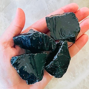 Black Obsidian Raw Chunks