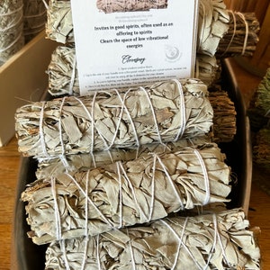 White Sage Smoke Bundle 4 inch Ethically Sourced