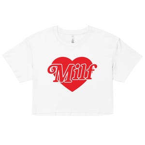MILF Crop Top, Y2K Top, Cute Top, Funny Crop Top, Trendy Top, Edgy Crop Top, Graphic Top, Cropped Baby Tee, Flowy Crop Top, Gift for Wife