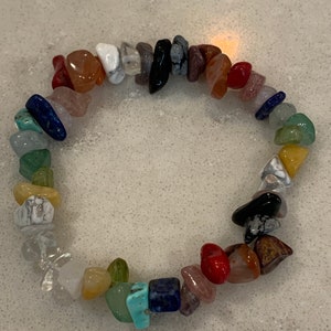 Rainbow crystal elastic bracelet