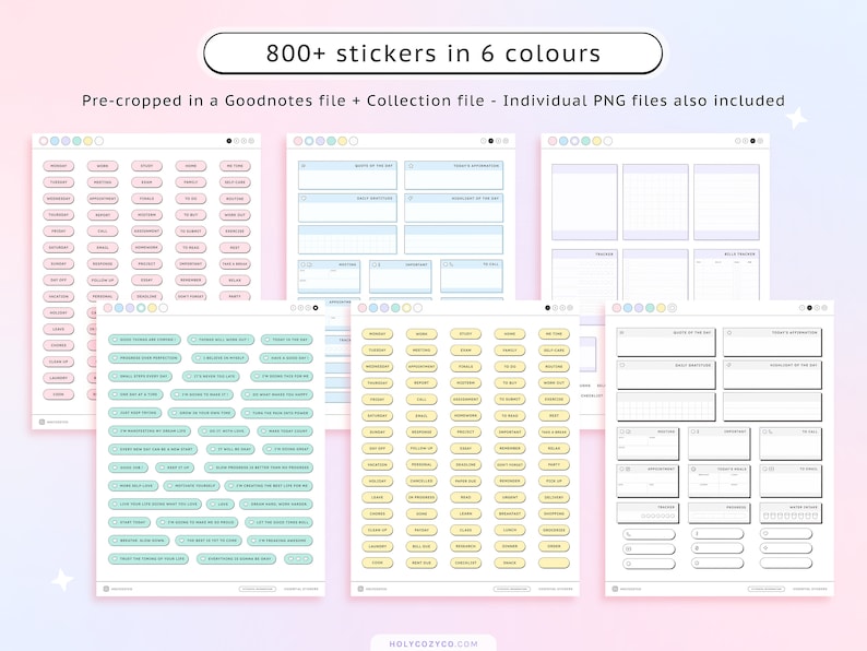 Goodnotes Planner Stickers: 90s Retro Digital Widgets (digital Download ...