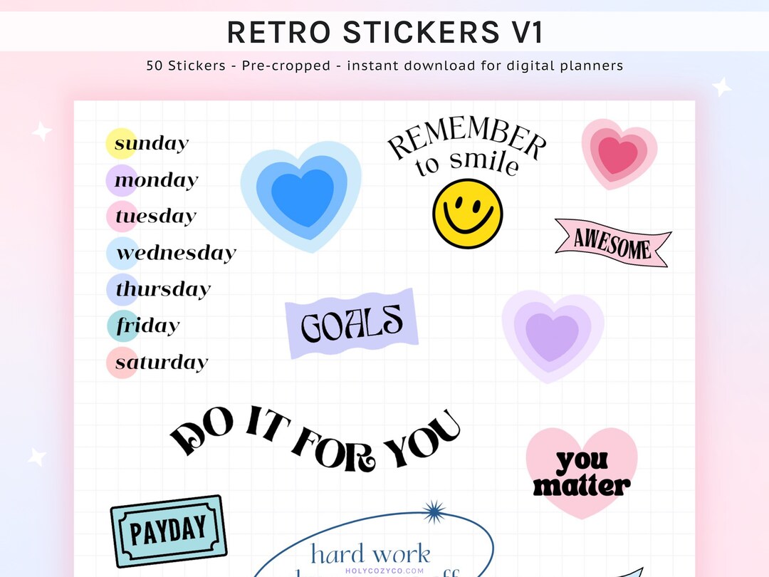 Digital Planner Stickers for Goodnotes, Notability Planner Stickers ...